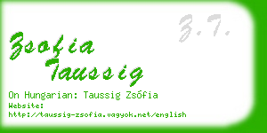zsofia taussig business card